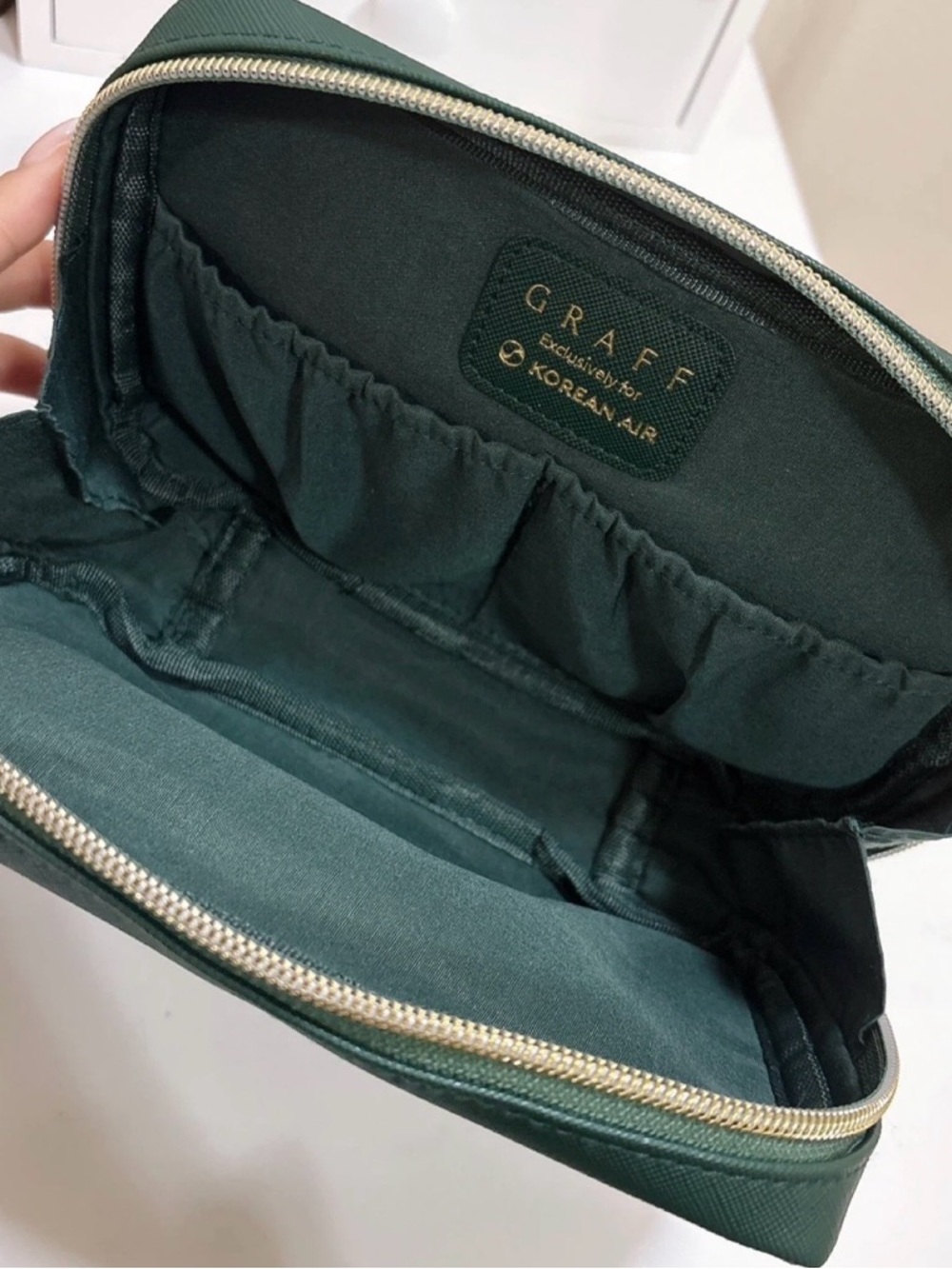 GRAFF Green Leather Pouch - Picture 3 of 3